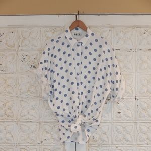 Vintage Polka Dot Button Up